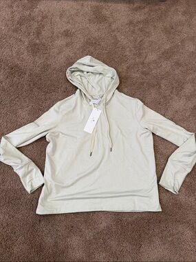 CRZ YOGA Lightweight Hooded Pullover in Cream